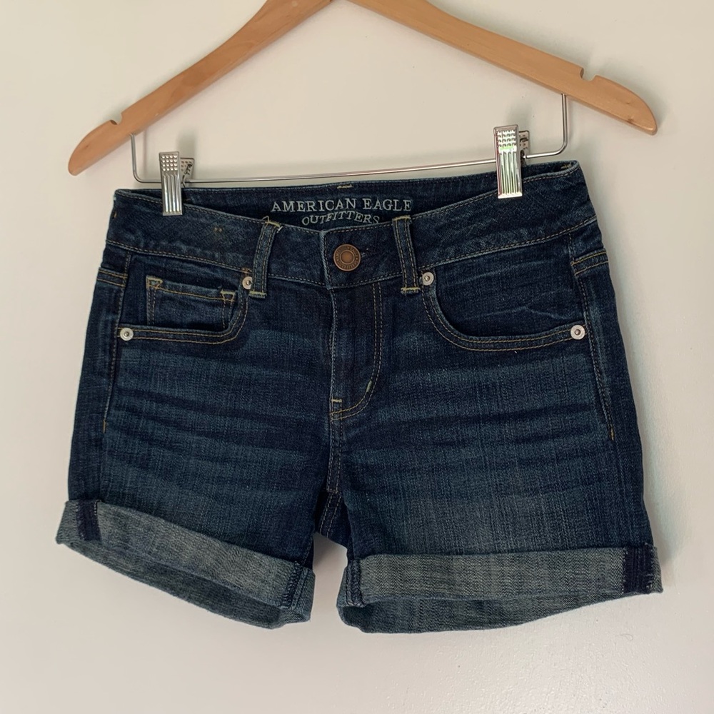 A&E Cuffed Jean Shorts